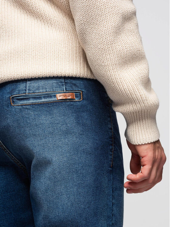 Ombre Ombre Jeansy OM-PADP-0253 Niebieski Regular Fit