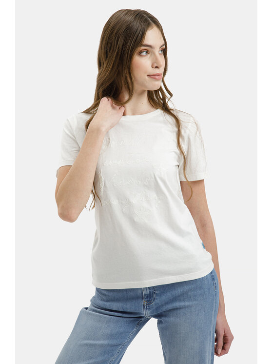 Cross Jeans Cross Jeans T-Shirt 56257-008 Biały