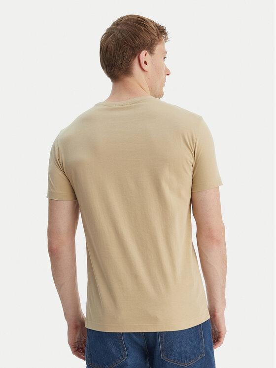 Gant Gant T-Shirt Shield 2003185 Béžová Slim Fit