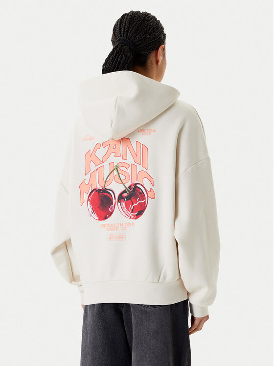 Karl Kani Karl Kani Mikina Signature Cherry Print PD00005445 Écru Oversize
