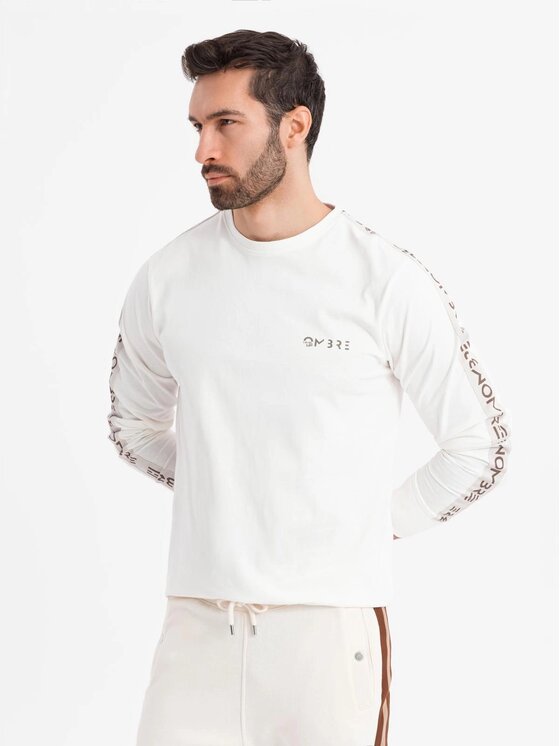 Ombre Ombre Longsleeve OM-LSCL-0127 Écru Regular Fit