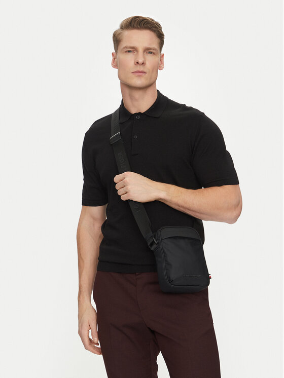 Tommy Hilfiger Tommy Hilfiger Τσαντάκι Th Repreve Mini Reporter AM0AM13185 Μαύρο