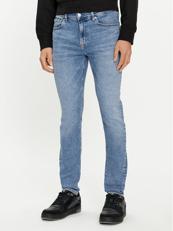 Calvin Klein Jeans Džinsi J30J324843 Zils Super Skinny Fit