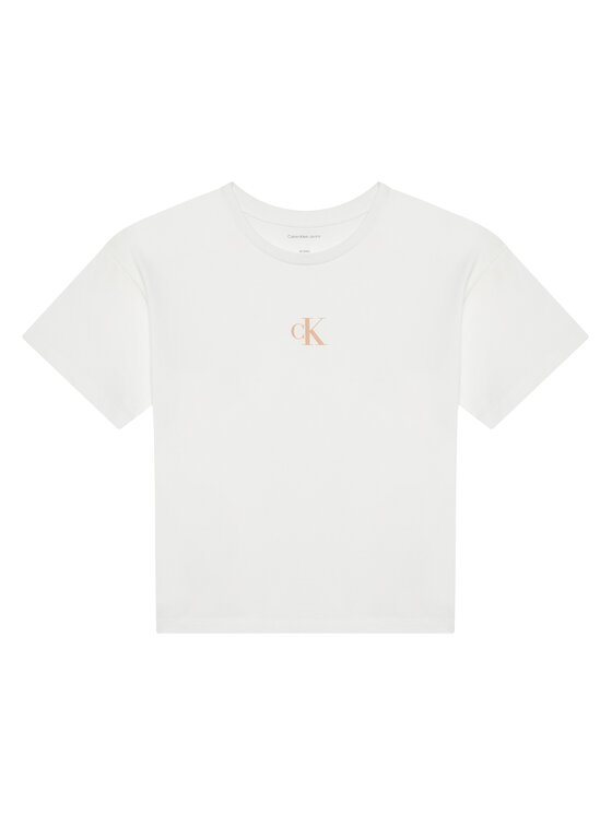 Calvin Klein Jeans Tricou IG0IG02136 Alb Boxy Fit