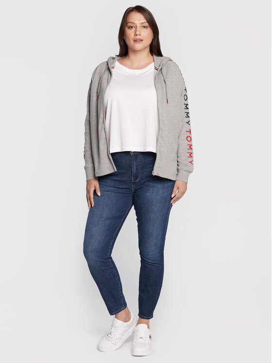 Felpa Zt UW0UW03022 Grigio Regular Fit