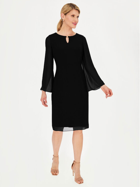 Potis & Verso Potis & Verso Sukienka elegancka Gabriella Czarny Slim Fit