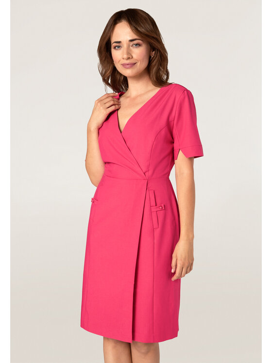 QUIOSQUE QUIOSQUE Každodenné šaty 082301 PARIS SUNSET DRESS Koralová Regular Fit