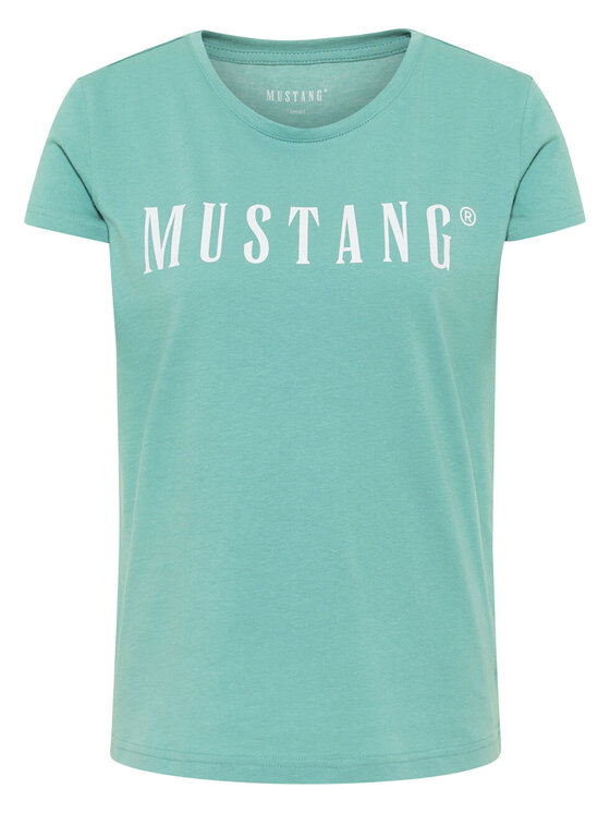 Mustang Mustang T-Shirt Alina C Logo Tee Niebieski Regular Fit