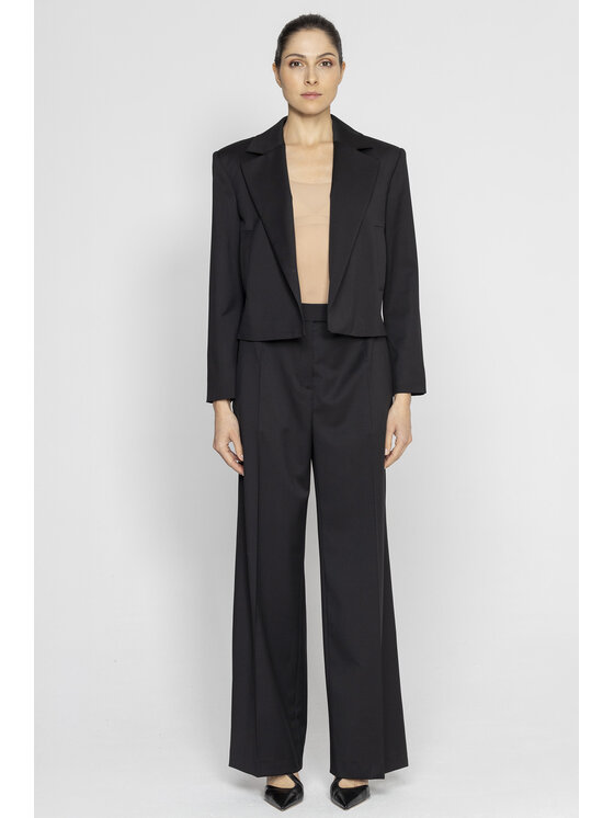 Deni Cler Milano Deni Cler Milano Spodnie materiałowe W-DC-5239-E2-H5-90-1 Czarny Loose Leg