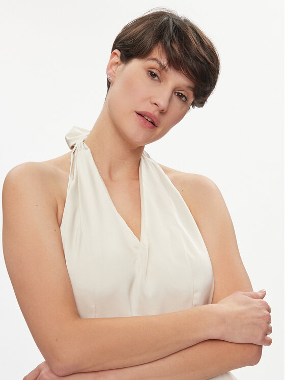 Vila Vila Jumpsuit Ravenna 14083041 Écru Regular Fit