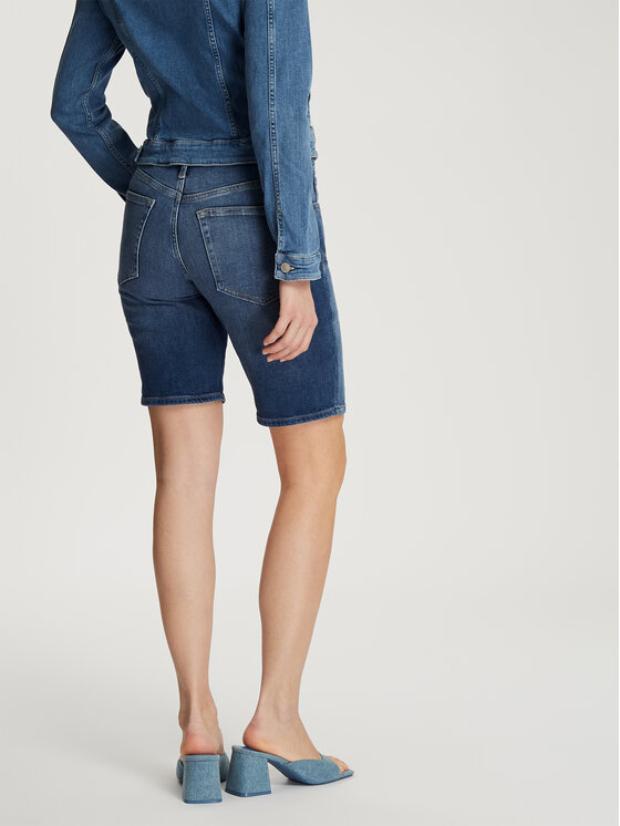 Cross Jeans Cross Jeans Szorty jeansowe A 619-010 Niebieski Slim Fit