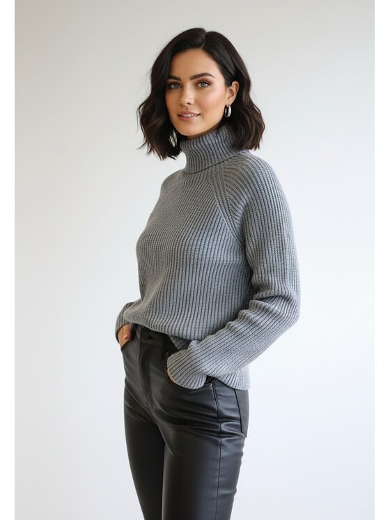 FIGL FIGL Sveter M1267 Sivá Regular Fit