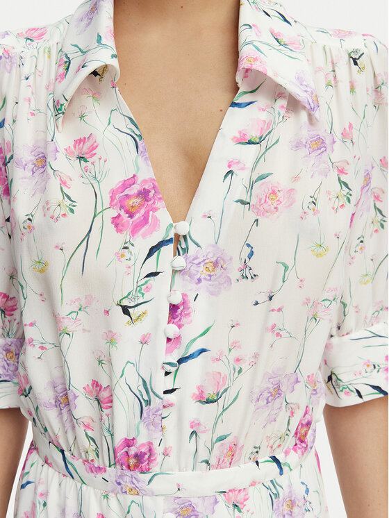 Luisa Spagnoli Luisa Spagnoli Srajčna obleka Pietanza 543224 Kremna Regular Fit