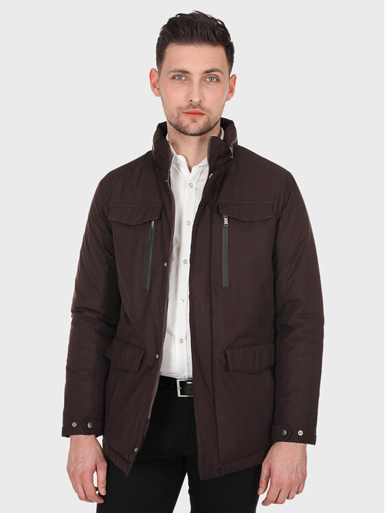 Evenemen Evenemen Kurtka przejściowa ALVAR Bordowy Slim Fit