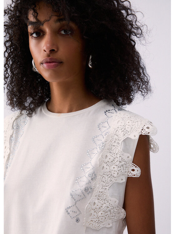 Liu Jo Liu Jo Top WA6311J388510701 Bianco Regular Fit