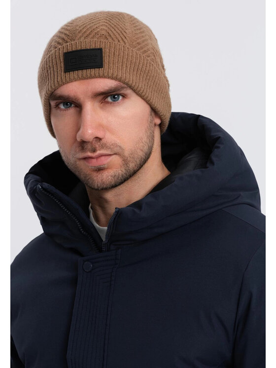 Ombre Ombre Czapka OM-ACWH-0122 Brązowy