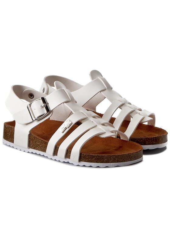 KRISBUT Damen Clog Pantoletten In Weiß Mit Rot – Bequem, Leichter Sommerschuh