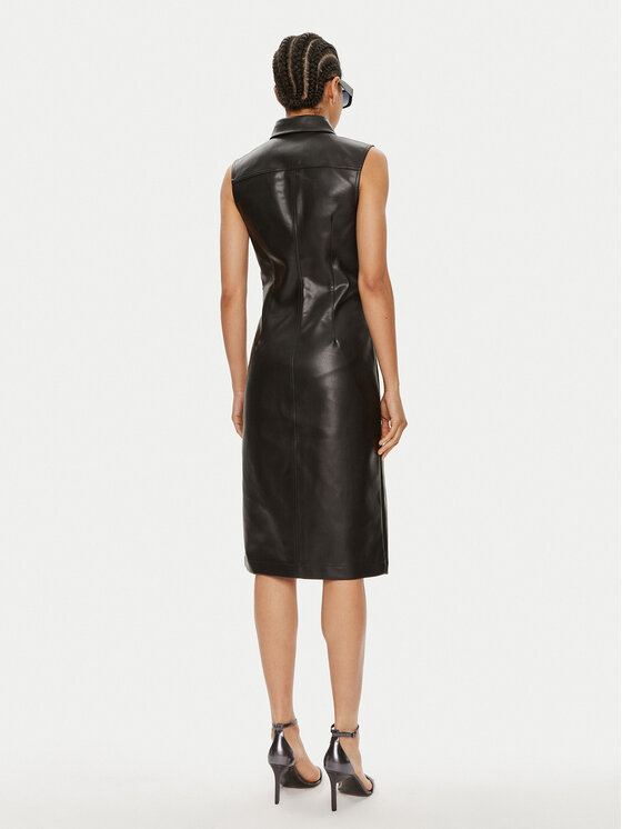 Calvin Klein Jeans Calvin Klein Jeans Kleid aus Kunstleder J20J223542 Schwarz Regular Fit