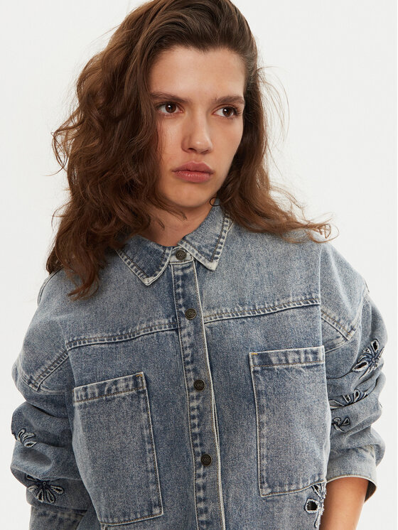 One Teaspoon One Teaspoon Τζιν πουκάμισο 26501 Μπλε Regular Fit