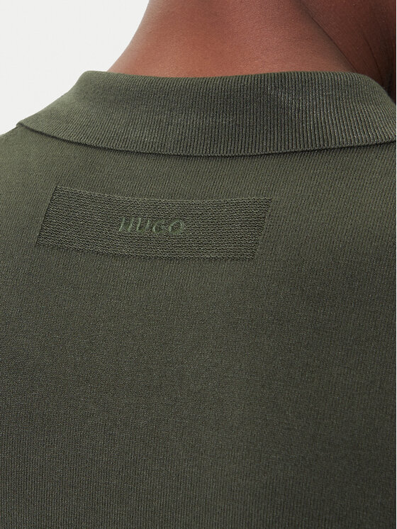HUGO HUGO Тениска с яка и копчета San Peter-CV 50536672 Зелен Regular Fit