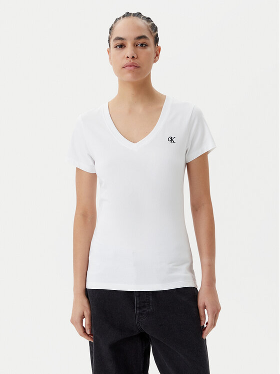 Calvin Klein Jeans Calvin Klein Jeans Tricou J20J213716 Alb Regular Fit