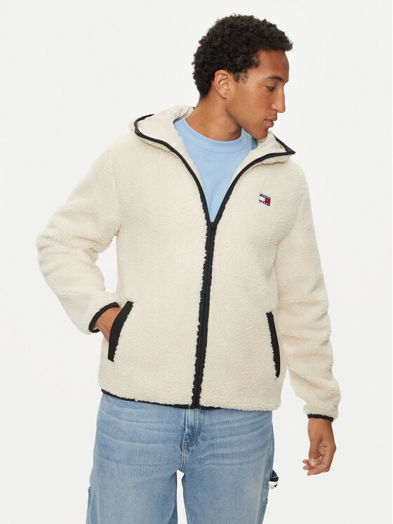 Tommy Jeans Tommy Jeans Übergangsjacke Teddy DM0DM19224 Écru Regular Fit
