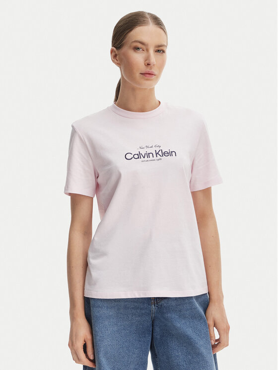 Calvin Klein Jeans Calvin Klein Jeans T-Shirt NYC Logo LV047F810G Ροζ Classic Fit