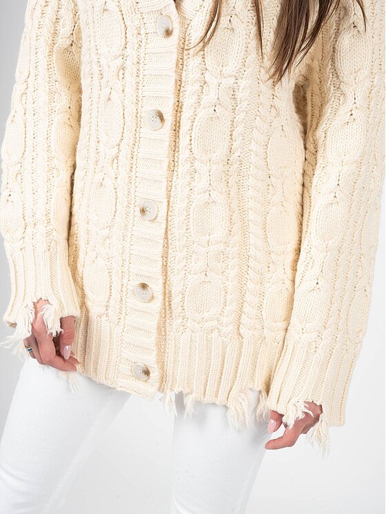 Silvian Heach Silvian Heach Maglione CVA22098CD Écru Regular Fit