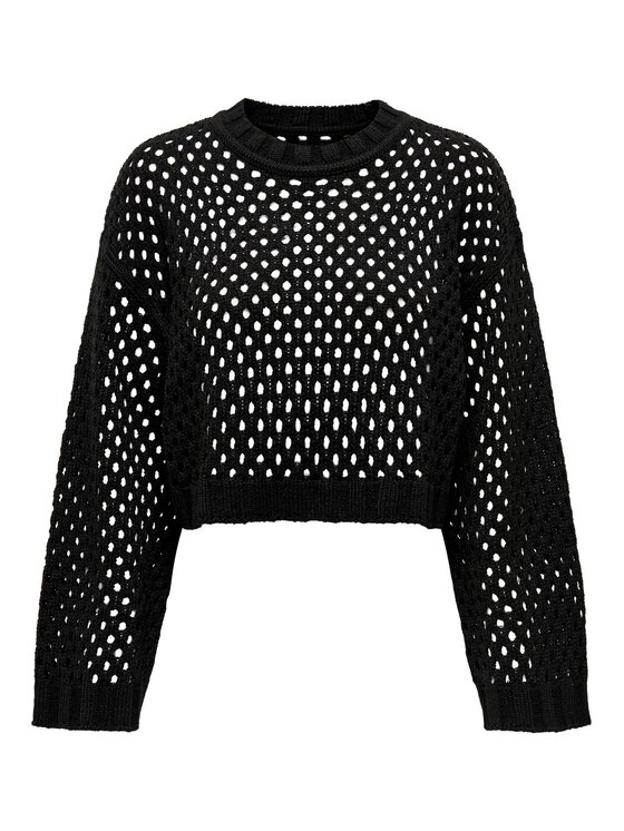 ONLY ONLY Maglione CROPPED KNIT PULLOVER 15300575 Nero Regular Fit