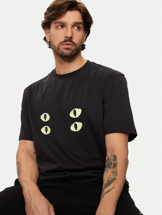 HUGO Hugo T-särk Dombreo 50530203 Must Regular Fit