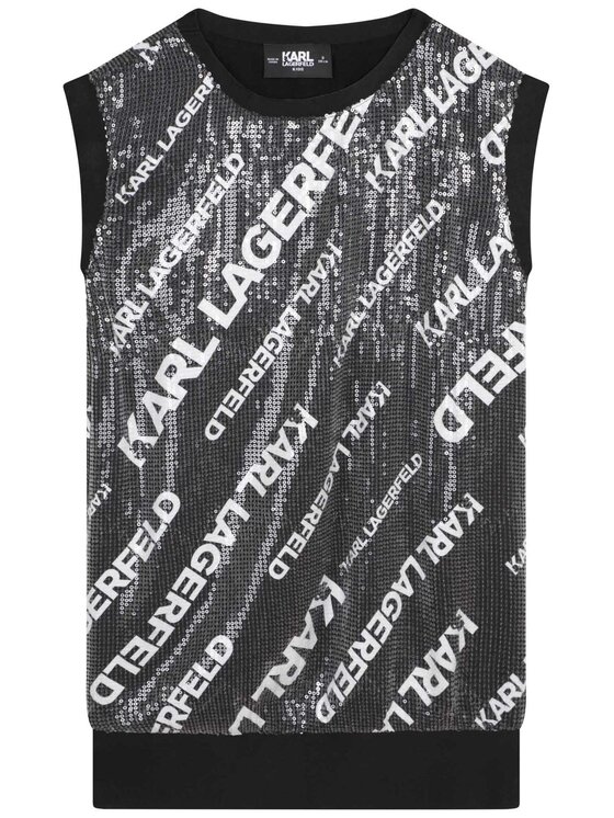 Karl Lagerfeld Kids Karl Lagerfeld Kids Φόρεμα κομψό Z12242 D Μαύρο Regular Fit