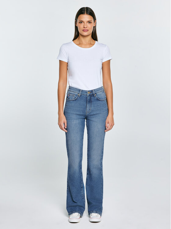 BIG STAR BIG STAR Jeansy CHIARA Niebieski Flare Fit