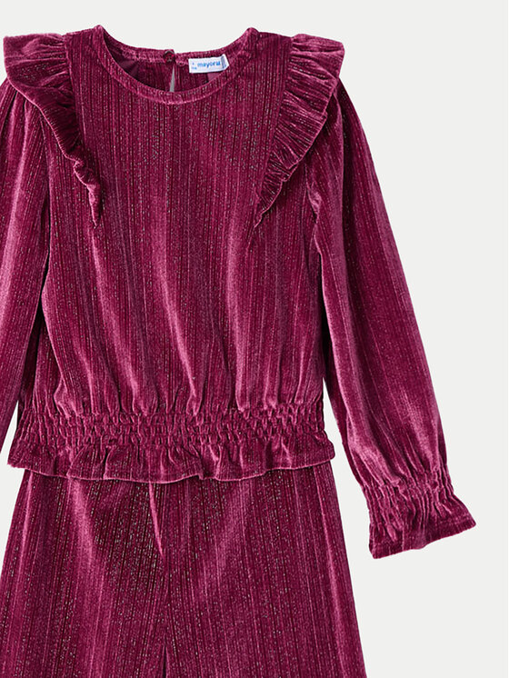 Mayoral Mayoral Komplet bluza in hlače 4550 Bordo rdeča Regular Fit