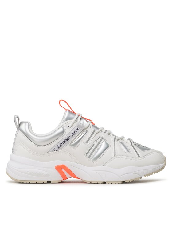 Calvin Klein Jeans Sneakersy Retro Tennis Laceup YM0YM00699 Biela