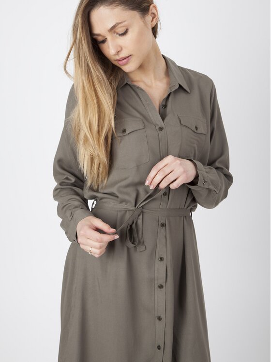 Perso Perso Každodenní šaty RBE910009F Khaki Regular Fit