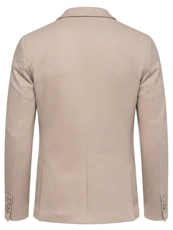 Ombre Ombre Marynarka M171 Beżowy Slim Fit