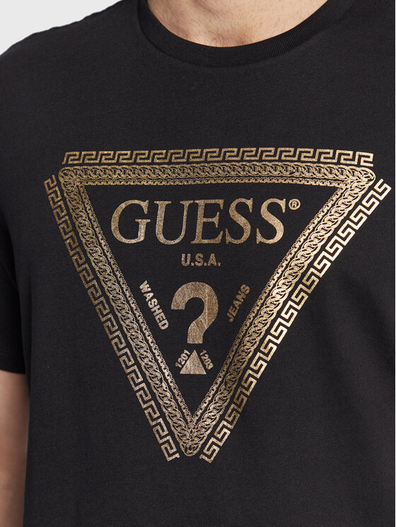 Guess Guess T-Shirt M3RI68 KBDK0 Μαύρο Slim Fit