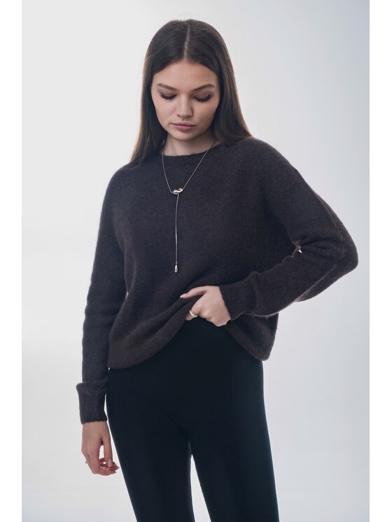 Estro Estro Sveter ER00118758 Hnedá Loose Fit