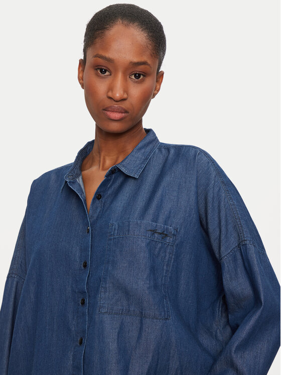 Mustang Mustang Jeanshemd Ruby 1015420 Blau Oversize