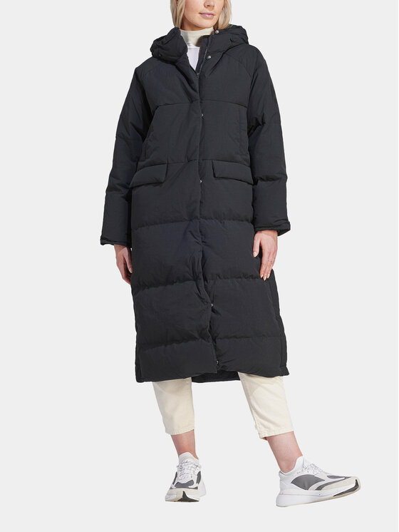 adidas adidas Vatovaná bunda Big Baffle Coat IK3159 Černá Loose Fit