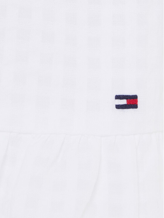 Tommy Hilfiger Tommy Hilfiger Vasaras kleita Gingham KG0KG07930 M Balts Relaxed Fit