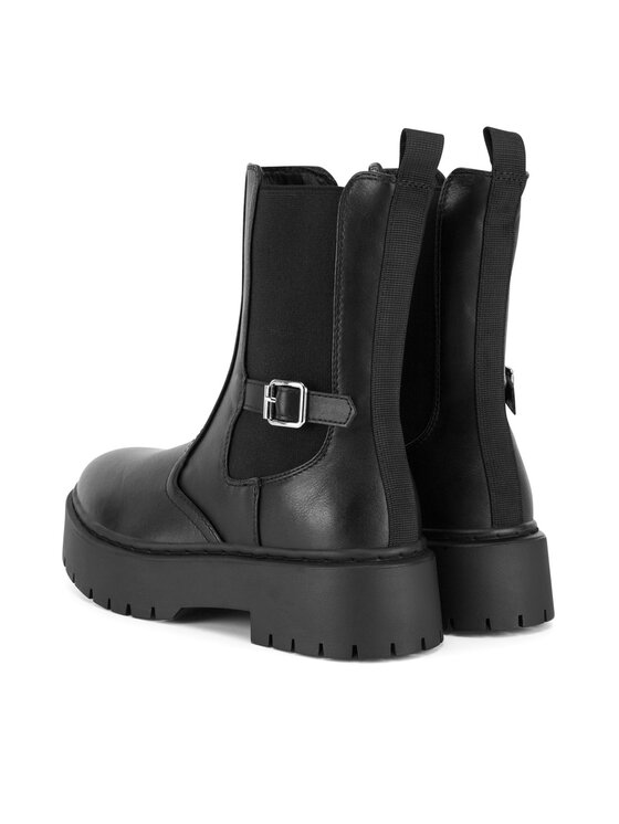 DeeZee DeeZee Kotníková obuv s elastickým prvkem HY12123-17 Černá