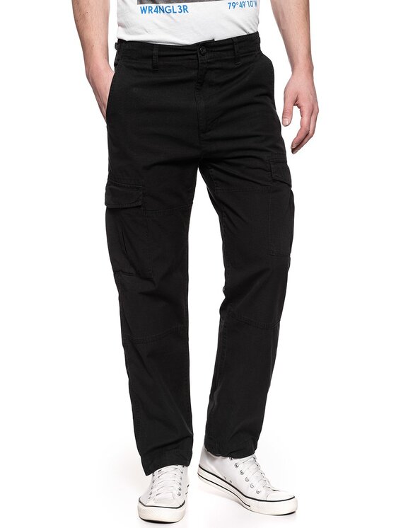 Lee Lee Pantaloni di tessuto FATIGUE PANT Nero Loose Fit