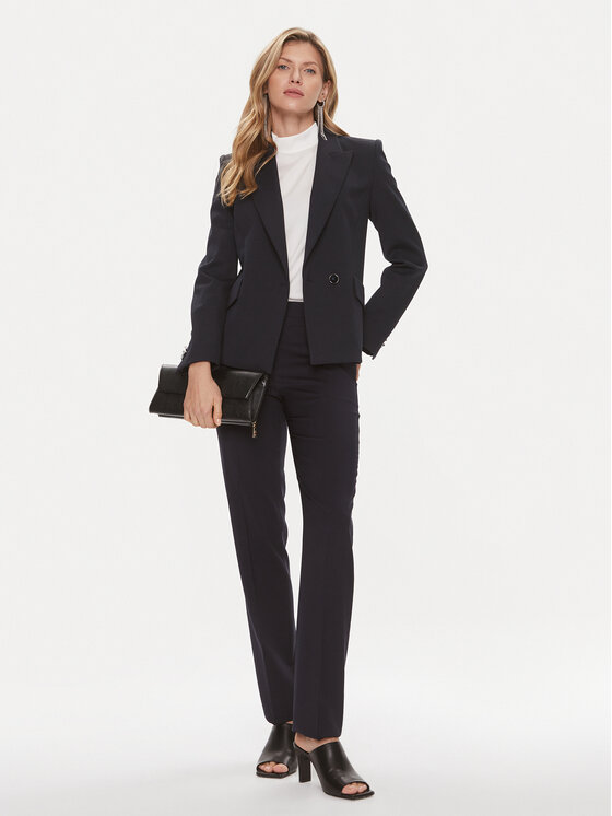 BOSS Boss Текстилни панталони Tameah 50490045 Тъмносин Regular Fit