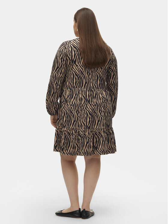 Vero Moda Curve Vero Moda Curve Každodenné šaty Ina 10301827 Béžová Oversize