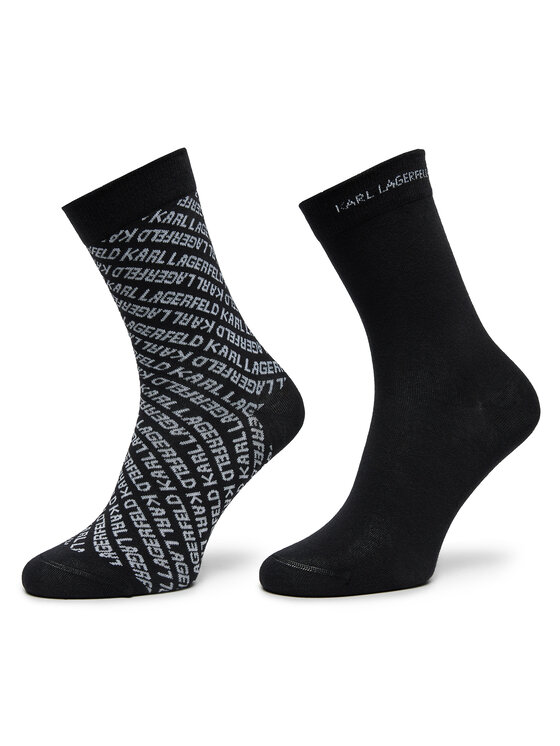 Set de 2 perechi de șosete lungi de damă KARL LAGERFELD 246W6002 Negru