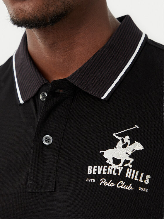 Beverly Hills Polo Club Beverly Hills Polo Club Polo marškinėliai M2607-HR Juoda Regular Fit