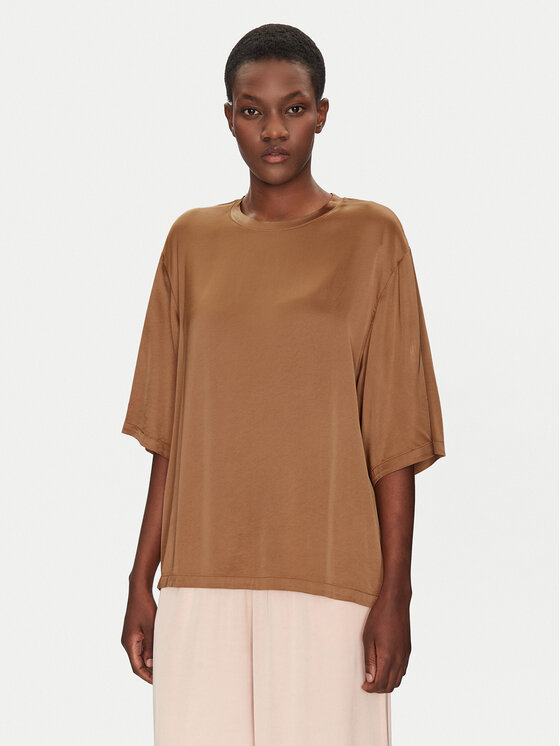 ViCOLO ViCOLO Blusa TD0013 Marrone Relaxed Fit