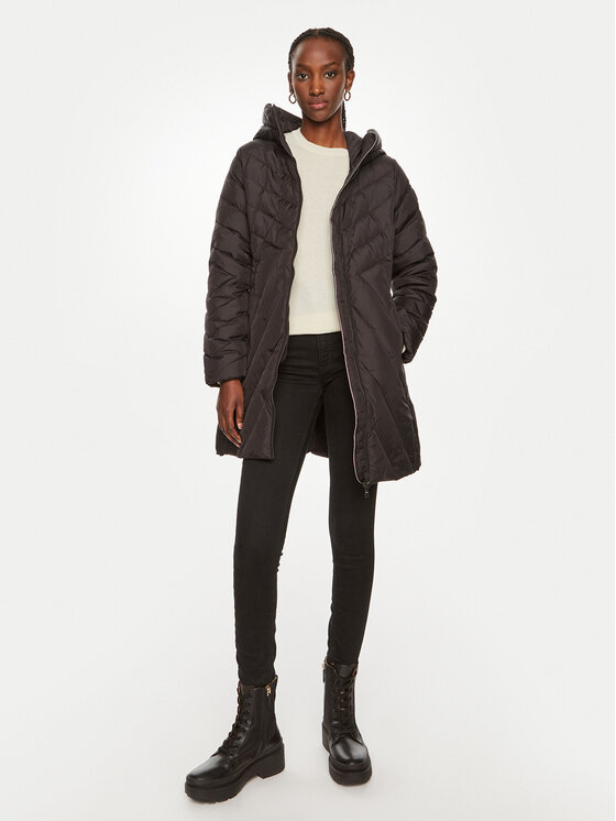 Tommy Hilfiger Tommy Hilfiger Μπουφάν πουπουλένιο Chevron WW0WW42622 Μαύρο Regular Fit