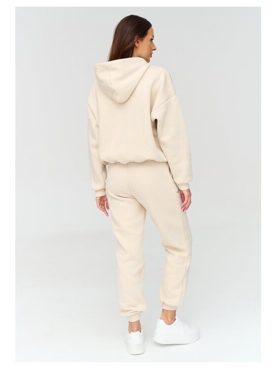 Makadamia Makadamia Dres A16 Beżowy Loose Fit